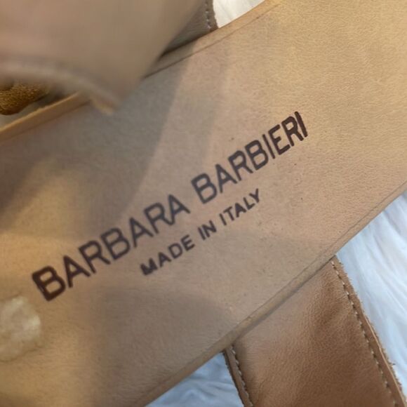 Tan suede studded sandals - Picture 3 of 6